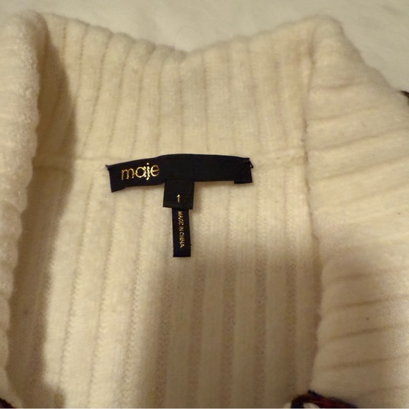 Maje Contrasting Rib Cropped Cardigan - Picture 6 of 8